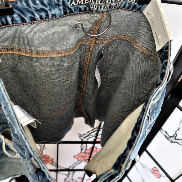 American Eagle Outfitters Blue High Rise Festival Mini Skirt Size 10 Regular NWT - Picture 2 of 13